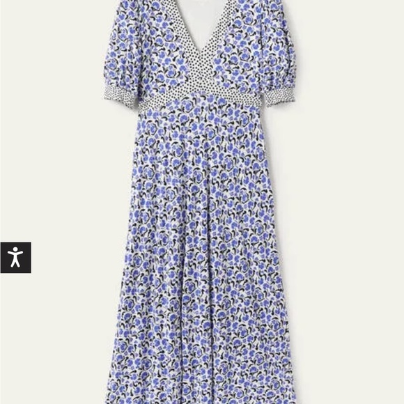 Boden Eva Jersey Midi Dress in Bluebell Delicate Bud - Picture 1 of 16